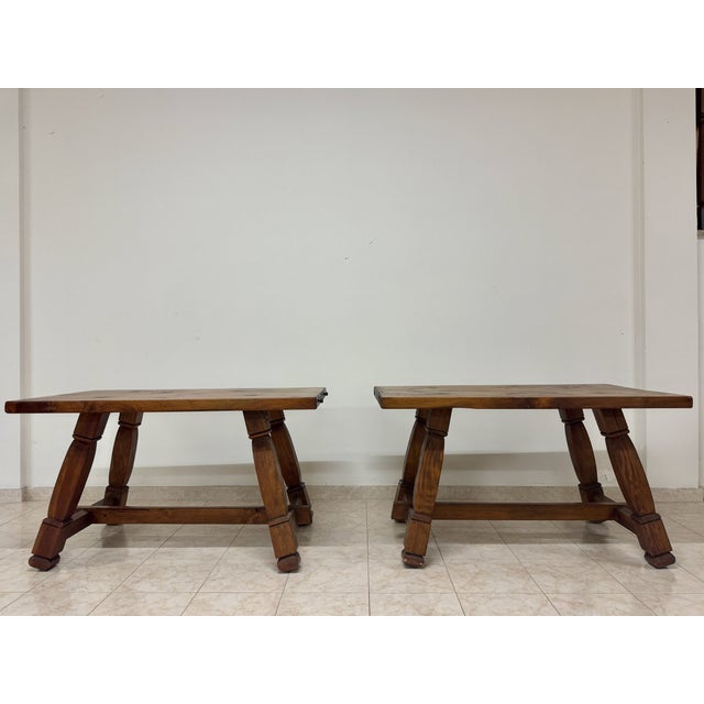 Italian Brutalist Hall Side Tables, 1950s, Set of 2 For Sale - Image 12 of 16