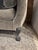 Wood French Louis XV–Style Slate Grey Velvet Sofa For Sale - Image 7 of 7