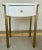 Villa & House Modern White and Gold Bodrum Side Table For Sale In Atlanta - Image 6 of 6