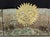 Rare 80" Vintage c.1940's Concrete Frieze Triptych Wall Mounted Garden Art - Sun & Roosters / Chickens For Sale - Image 4 of 13
