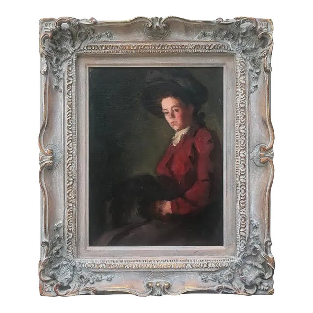 American Impressionist Portrait of a Young Woman Robert Henri For Sale