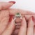 2020s 2.97 Carat Emerald Cut Emerald & Diamond Halo 18k White Gold Ring Size 6 For Sale - Image 5 of 11