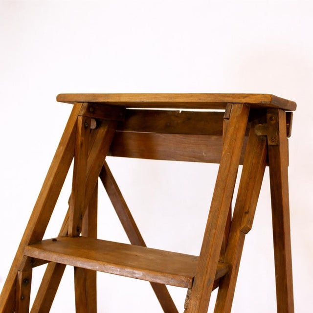 Antique Spanish Wooden Ladder, 1920s For Sale - Image 6 of 7
