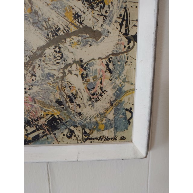1950s Jackson Pollock Repro Print, Number 27, 1950, Framed For Sale - Image 5 of 7