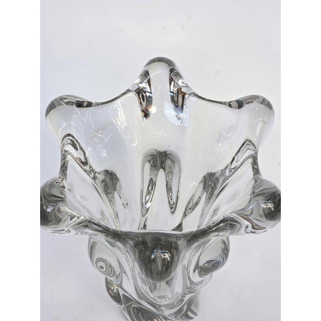 Vintage French Blown Glass Vase, 1950s For Sale - Image 6 of 9