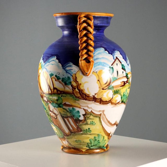 Majolica Amphora from Taccini Manufacture For Sale - Image 10 of 13