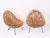 Rattan Chairs, Pouf and Mirror attributed to Janine Abraham & Dirk Jan Rol, 1960s, Set of 4 For Sale - Image 18 of 18