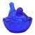Mid 20th Century Handblown Blue Americana Glass Bird-Figurine Centerpiece For Sale