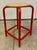 1970s Vintage Industrial Danish Stool Red Metal Stool For Sale - Image 5 of 9