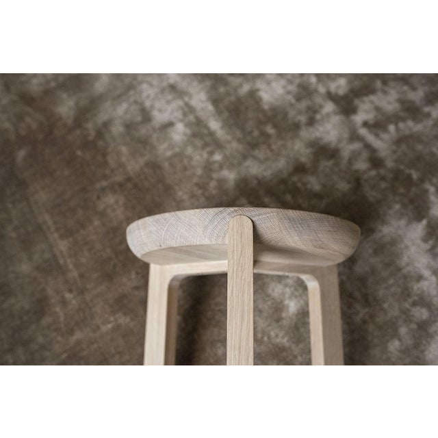 Modern Juro | Solid Oak Stool For Sale - Image 3 of 7