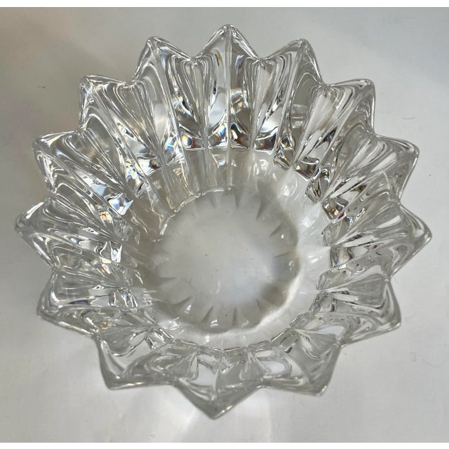 Contemporary Vintage Orrefors Jan Johansson Crystal "Fleur" Bowl For Sale - Image 3 of 10