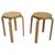 E60 Wooden Stools by Alvar Aalto for Artek, 1960s, Set of 2 For Sale - Image 10 of 10