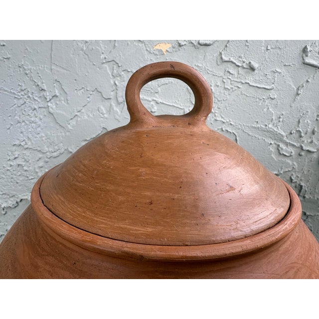 Large Rustic Mediterranean Terracotta Lidded Vessel With Ladle – Spanish Colonial Style For Sale In Orlando - Image 6 of 12