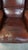 English Dark Leather Wing Chair For Sale - Image 6 of 13