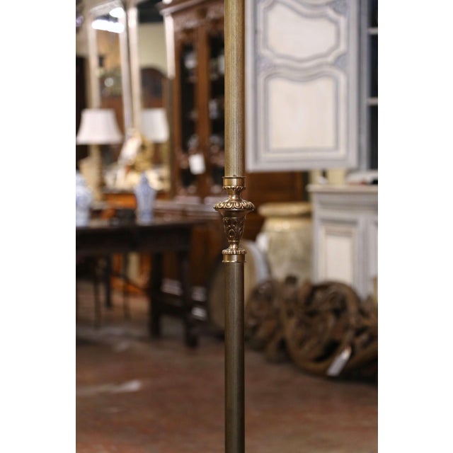 Early 20th Century French Gilt Brass Four-Hook Standing Hall Tree on Marble Base For Sale In Dallas - Image 6 of 8