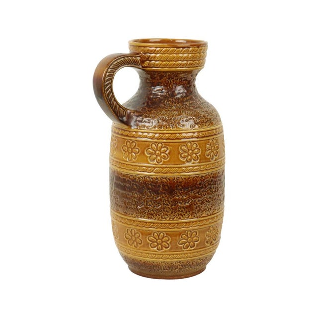 Vintage West German Ceramic Floral Vase from Bay Keramik, 1960s For Sale - Image 4 of 10