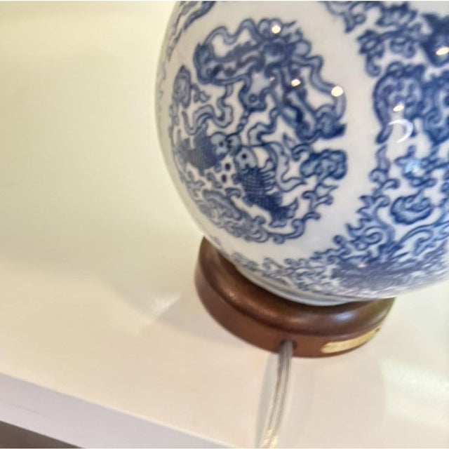 New Ralph Lauren Blue & White Double Gourd Chinoiserie Koi Porcelain Lamps – a Pair Brand new with tags, this pair of...