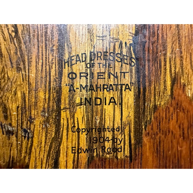 Early 20th Century Antique Meyercord Co. Advertising Panel: Head Dresses of the Orient, 1904 For Sale - Image 5 of 10