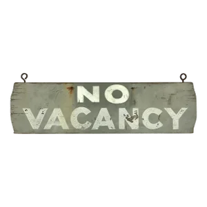 Circa 1940s Wood No Vacancy Sign - Two Sided