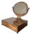 Antique French Walnut Dressing Table Mirror with Drawer, 1890s For Sale