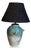 Blue Ceramic Table Light, Ocean Inspired, Handmade Sculptural Lighting, Unique Home Decor For Sale