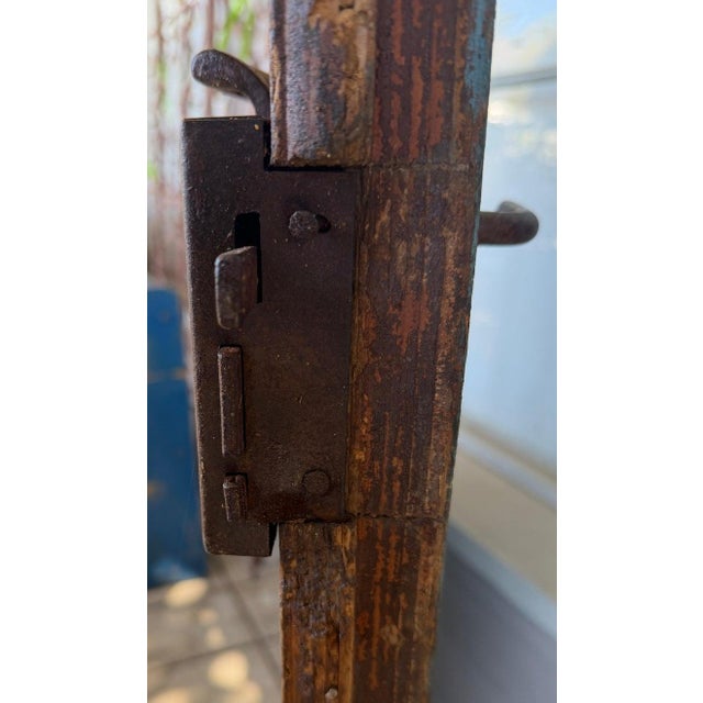 18Thc Original Painted Door From New England For Sale - Image 13 of 14