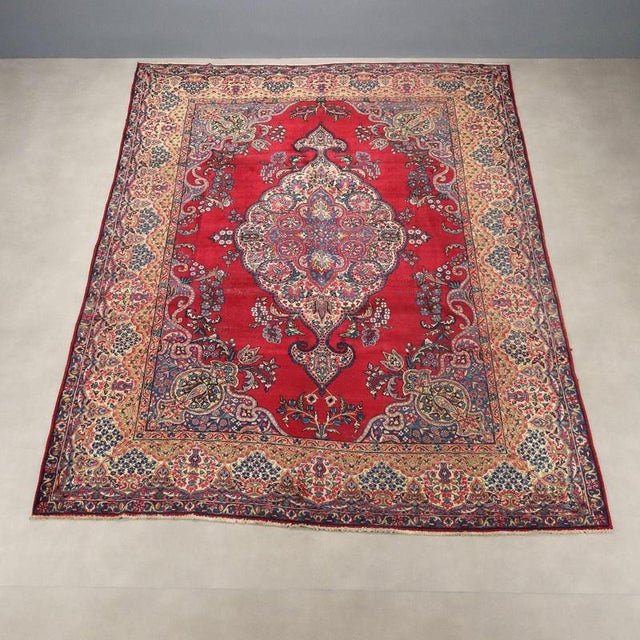 Vintage Kerman Laver Rug For Sale - Image 3 of 10