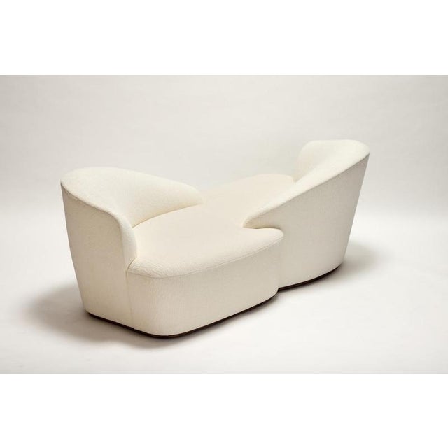 One 2 one walnut wood conversation seat by reda amalou design dimensions: 195 x 96 x h 70cm a conversation seat in curved...