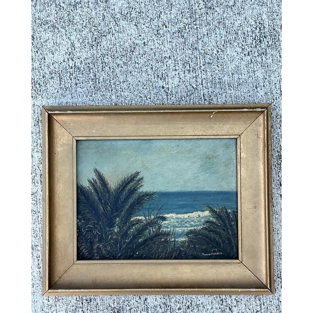 Vintage Original Seascape Oil Painting For Sale - Image 12 of 12