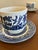 Churchill Vintage Churchill England Blue & White Transferware Cups and Saucers – Set of 4 For Sale - Image 4 of 12