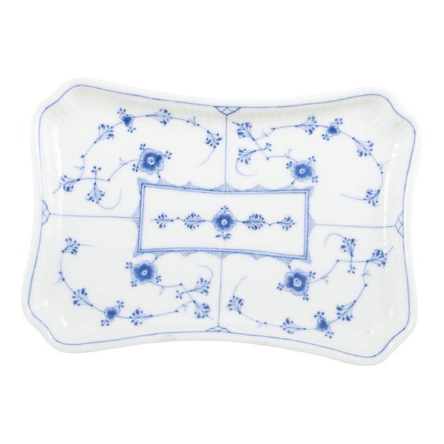 Vintage Rectangular Porcelain Tray from Royal Copenhagen, 1920s For Sale