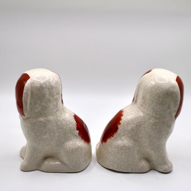 Bring classic English cottage charm to your bookshelves or mantel with this lovely pair of Staffordshire-style spaniel...
