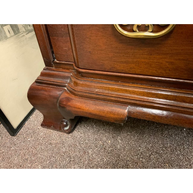 Brown 20th Century Mahogany Block Front Chest of Drawers For Sale - Image 8 of 10