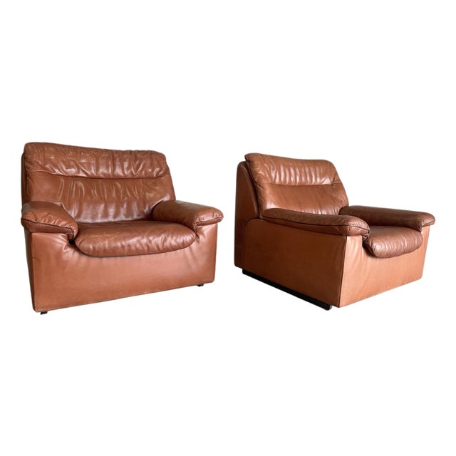De Sede Attrb Ds-66 Lounge Chair, a Pair. Switzerland c.1970’s For Sale