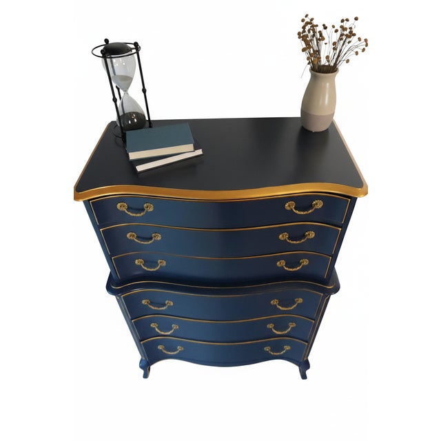 French Provincial 1950s Restored PermaCraft Chest on Chest Dresser For Sale - Image 3 of 8