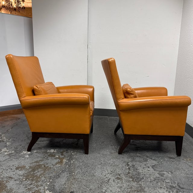 Ted Boerner Intermezzo Leather Lounge Armchairs, Pair For Sale In San Francisco - Image 6 of 12