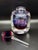 Purple Mid 20th Century Murano-Style Multicolor Faceted Art Glass Perfume Bottle With Stopper For Sale - Image 8 of 12