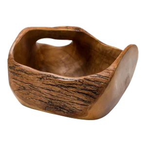 Hand-Carved Olive Wood Bowl, Jean Paul Bain, Vallauris, France, Circa 1970