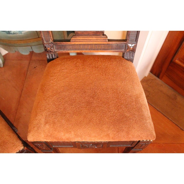 Pair of Swedish Neoclassical Carved Hall Chairs For Sale - Image 11 of 12