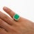 GRS 9.54 Carat Colombian Emerald Insignificant Oil and Diamond Halo Mens Ring, Size 8.5 For Sale - Image 9 of 11