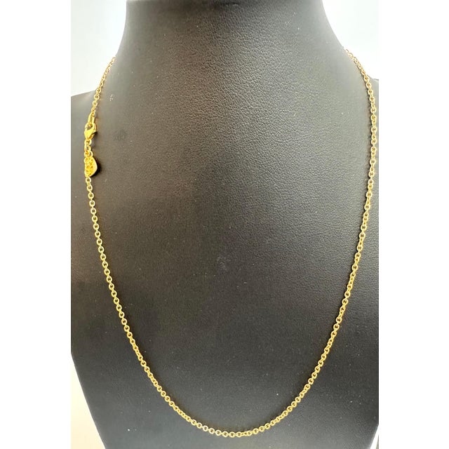 Metal Vintage Unisex 18 Karat Yellow Gold Chain Necklace, Soho, Italian 17", 4.2 Gm For Sale - Image 7 of 8