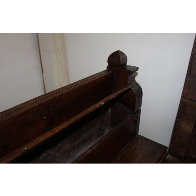 Brown Oak Chest Bench, 18th Century For Sale - Image 8 of 15