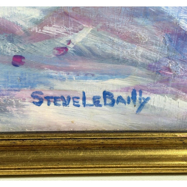 Signed Steve LeBailly Original Textured Oil on Board – "Floral Still Life" A vibrant and soulful original oil on canvas...