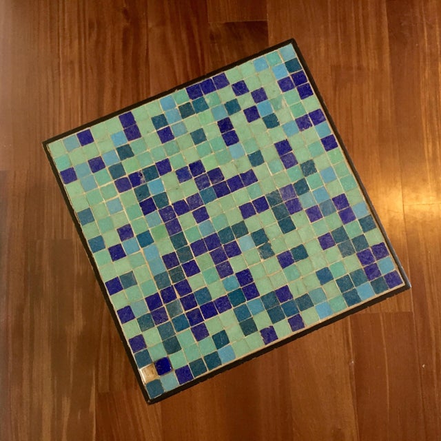 MidCentury Modern Glass Mosaic Side Table Chairish