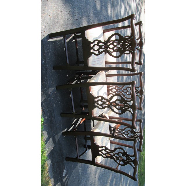 1940s 1940s Solid Mahogany Dining Chairs- Set of 6 For Sale - Image 5 of 12