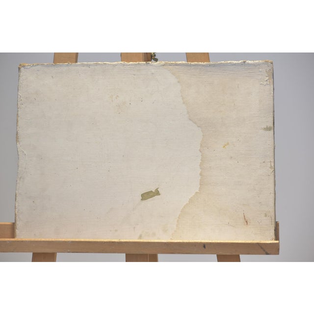 Hamburg Harbor, Around 1910, Oil on Cardboard For Sale - Image 5 of 9