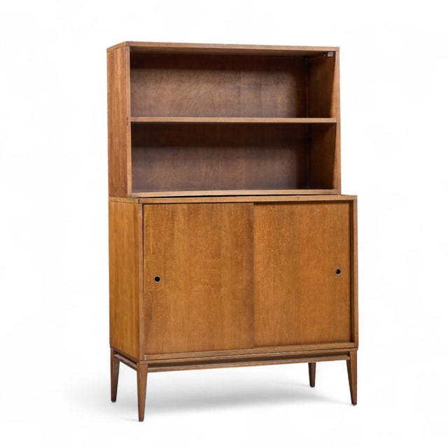 Mid 20th Century Paul McCobb for Planner Group Mid Century Sliding Door Cabinet With Hutch - Pair For Sale In Chicago - Image 6 of 14