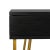 Hairpin Leg Two Drawer Desk in Black For Sale In Philadelphia - Image 6 of 9