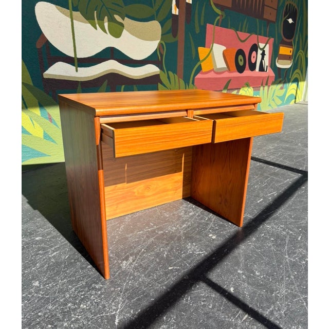 Danish Teak Desk/Vanity For Sale - Image 4 of 11