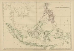Antique Map of the East Indies by W. G. Blackie, 1859